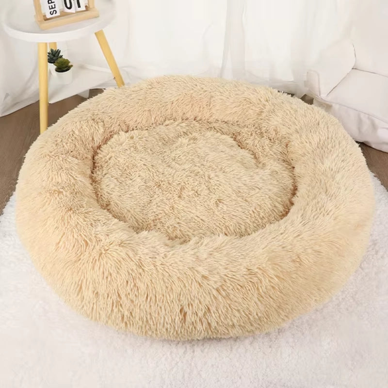 Lit Rond Moelleux pour Chien - Abricot
