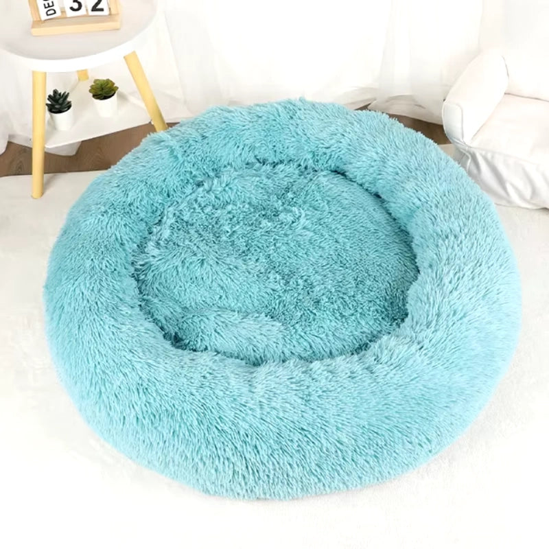Lit Rond Moelleux pour Chien - Bleu
