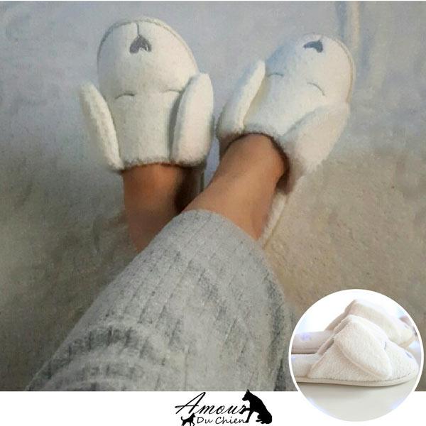 pantoufle forme chien