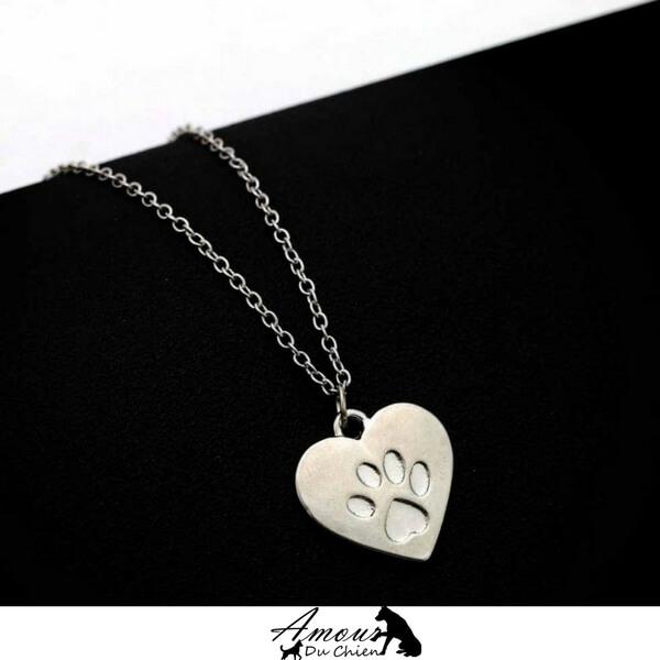 pendentif patte coeur chien