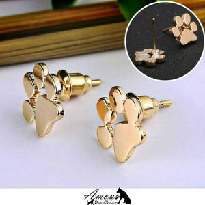 boucles d'oreille petite pate de chien