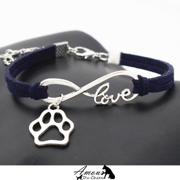 Bracelet Amour Infinis & Petite Patte chien
