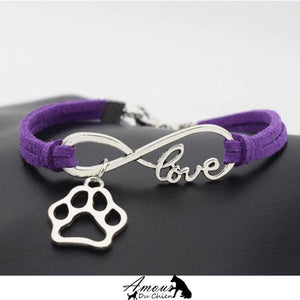 Bracelet Amour Infinis & Petite Patte chien