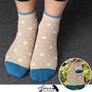 chaussette motif chien
