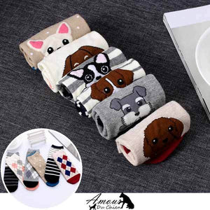 chaussette motif chien