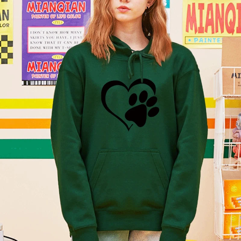 Pull à Capuche Coeur et Patte