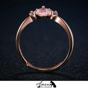 bague patte chien argent 925 rose