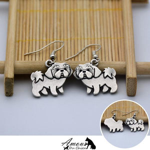 boucle d'oreille chien shih tzu