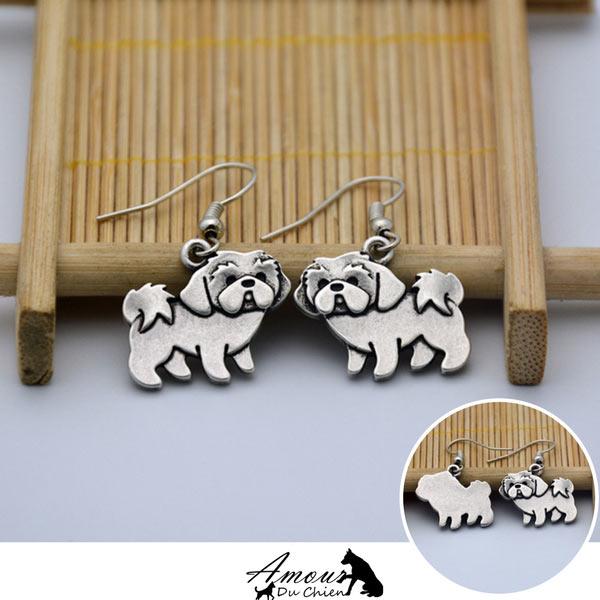 boucle d'oreille chien shih tzu