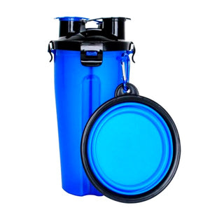 bouteille 2 en 1 chien bleu