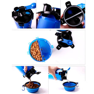 bouteille 2 en 1 chien eau croquette