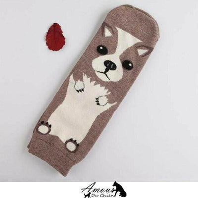 chaussette forme silhouette chien