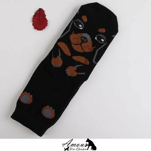 chaussette forme silhouette chien