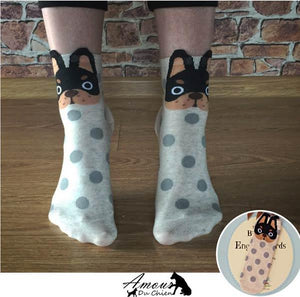 chaussette motif chien