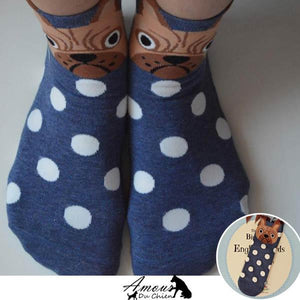chaussette motif chien