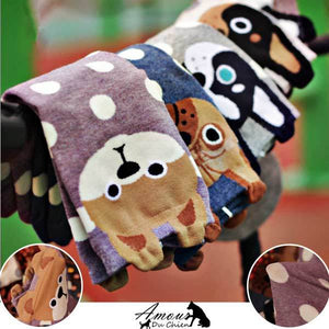 chaussette motif chien