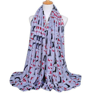 foulard motif chien femme