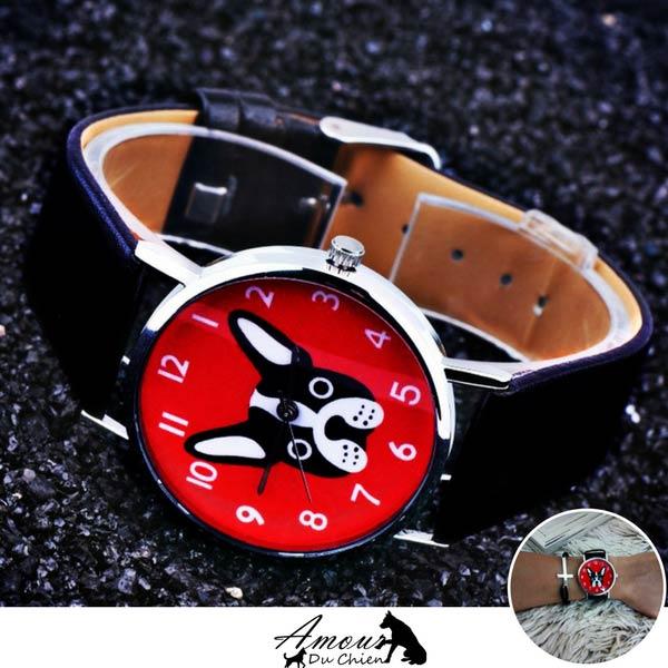 montre chien bouledogue