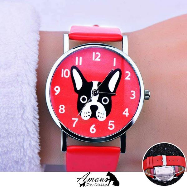 montre chien bouledogue