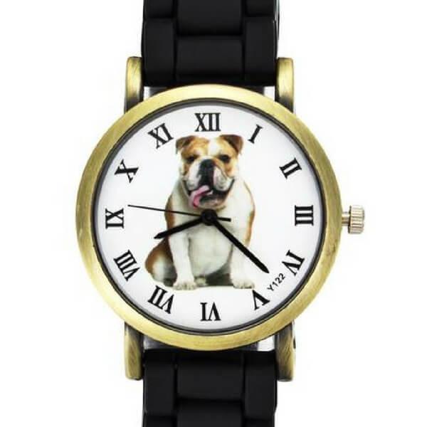 montre chien bouledogue