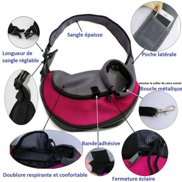 sac de transport animaux à bandoulière