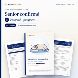 Bilan senior PDF « senior confirmé », priorité propreté : couverture illustrée, chapitre 5 et grille d'observation