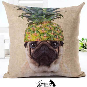 housse coussin chien carlin