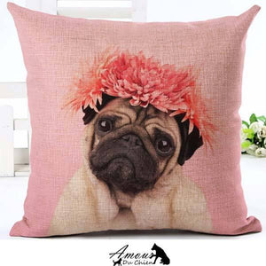 housse coussin chien carlin