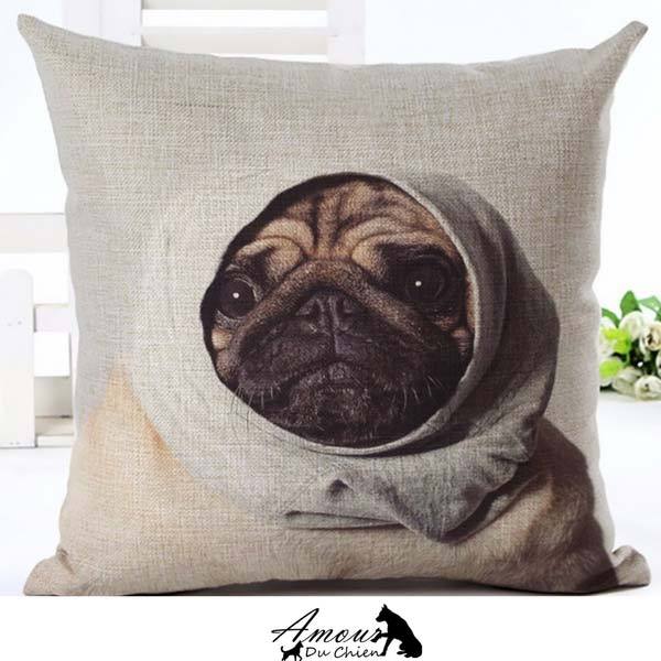 housse coussin chien carlin