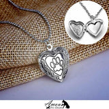 collier coeur et patte de chien