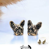boucle d'oreille chien bouledogue