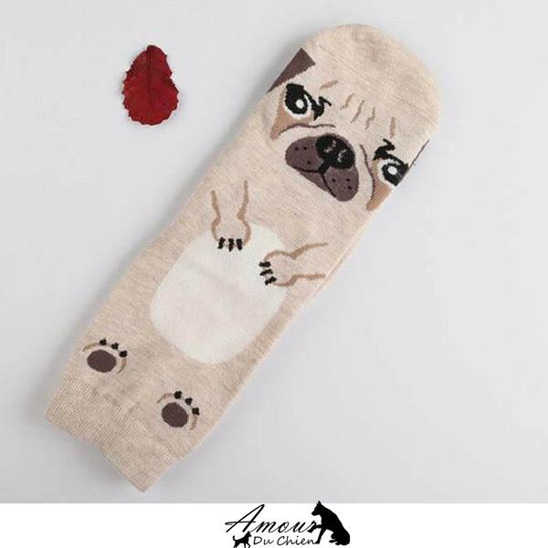 chaussette forme silhouette chien 