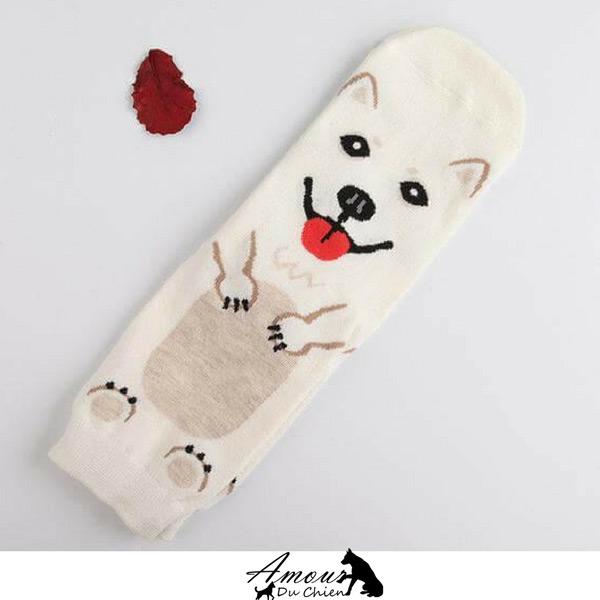 chaussette forme silhouette chien 