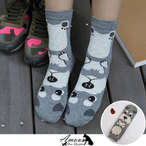 chaussette forme silhouette chien 